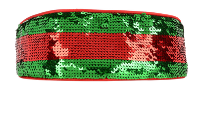 Gucci Sequin Headbands, £120, Accessories, Green/Red, Polyester Mix, Front view